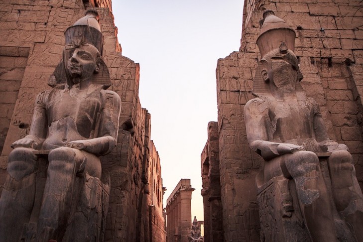Ramses II Red Granite Statue