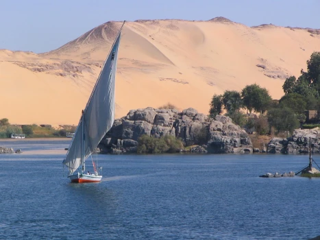 Nile river in Aswan