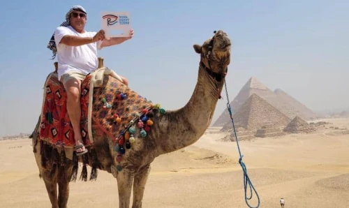 Ride Camel around The pyramids