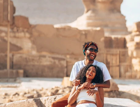 Honeymoon trip in Giza Pyramids